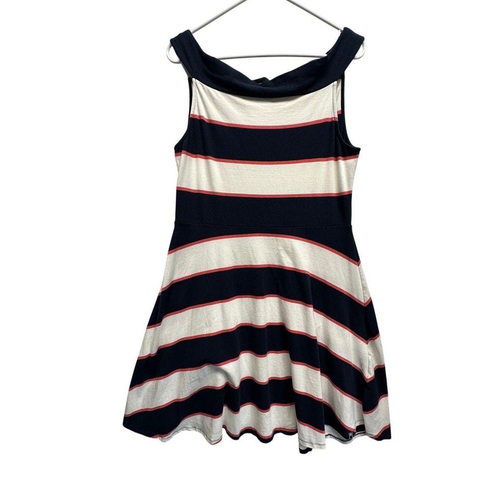 Tommy Hilfiger Nautical Stripe Fit & Flare Dress | Size L July 4th Holiday